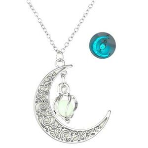 Fantasy Glow in the Dark Crescent Moon Necklaces - Jewelry Charms Pendant